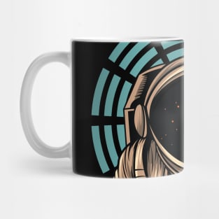 Astronaut DJ playing on mixer Mug